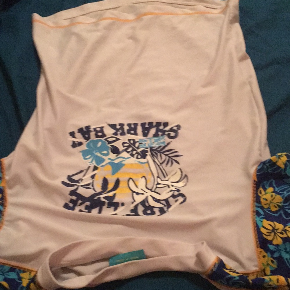 White surfer swim top